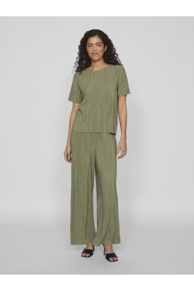 VIPLISA O-NECK S/S TOP - NOOS 14089481 Oil Green
